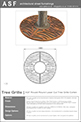 ASF Rivulet Round Laser Cut Tree Grille Corten